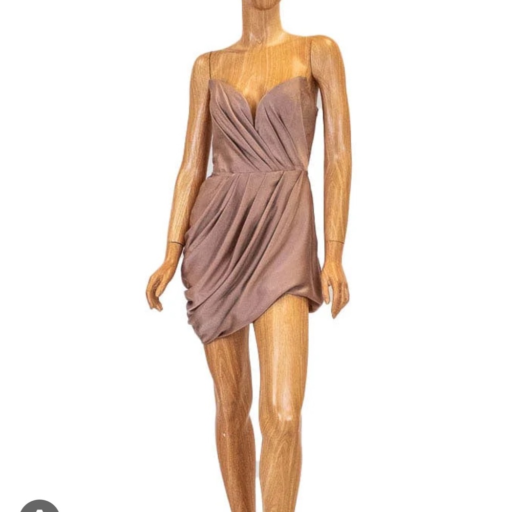 Zimmerman Rose Pink Sueded Silk Cocktail Dress Drape‎ Bodice size 1! 🌹